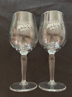 Aperol Spritz Branded Wine Glasses - Set of 2